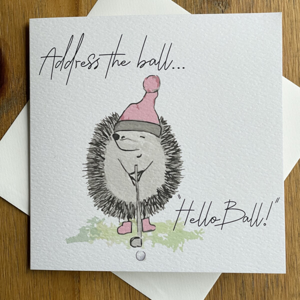 Golf Greeting Card - Address The Ball